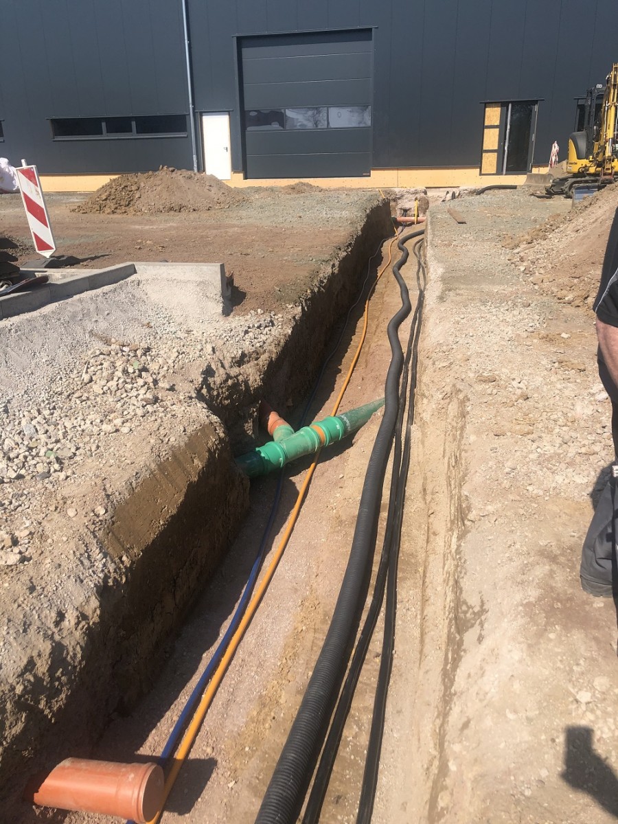 The Utility Trench Has Been Completed The Utility Trench Has Been Completed